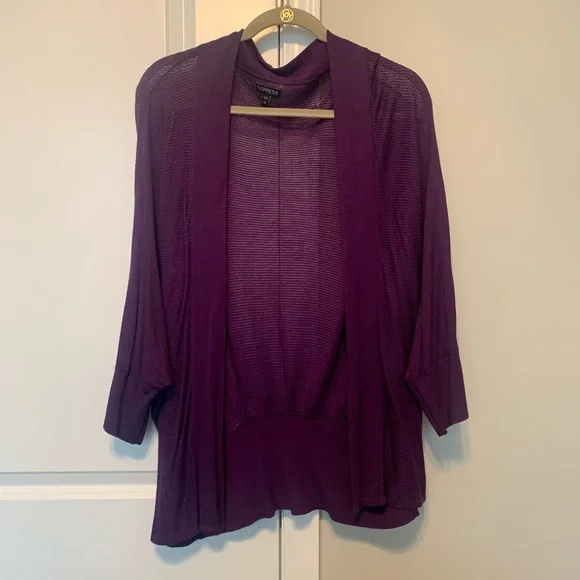 Plum Cocoon Cardigan- Express Sz L. Great Condition! - Picture 6 of 8